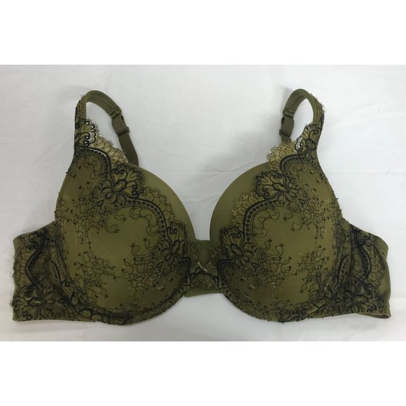 Cacique Other - CACIQUE ~ WOMENS 50C ~ GREEN BLACK BOOST PLUNGE UNDERWIRE BRA